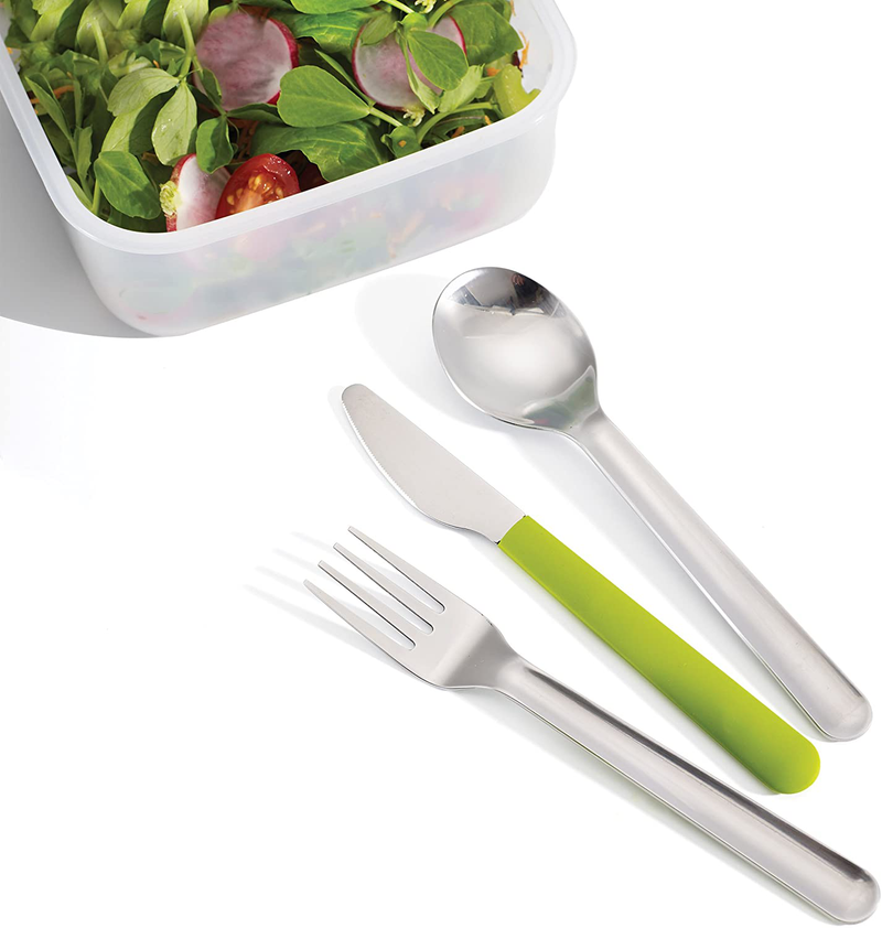 Joseph Joseph GoEat Compact Stainless-Steel Cutlery Set, Green Home & Garden > Kitchen & Dining > Tableware > Flatware > Flatware Sets Joseph Joseph   