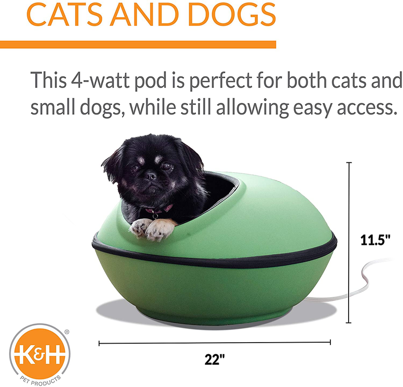 K&H PET PRODUCTS Mod Dream Pod Pet Bed, Big Cat Cave for All Cat Sizes, Heated and Unheated, Multiple Colors Animals & Pet Supplies > Pet Supplies > Cat Supplies > Cat Beds K&H PET PRODUCTS   