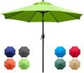 Sunnyglade 9Ft Patio Umbrella Outdoor Table Umbrella with 8 Sturdy Ribs (Tan) Home & Garden > Lawn & Garden > Outdoor Living > Outdoor Umbrella & Sunshade Accessories Sunnyglade Grass Green  