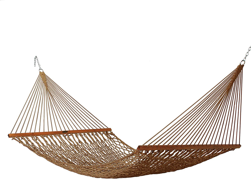 Original Pawleys Island 14DCG Deluxe Green Duracord Rope Hammock with Free Extension Chains & Tree Hooks, Handcrafted in The USA, Accommodates 2 People, 450 LB Weight Capacity, 13 ft. x 60 in. Home & Garden > Lawn & Garden > Outdoor Living > Hammocks Original Pawleys Island Antique Brown  