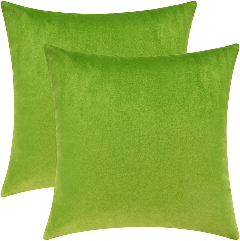 Mixhug Decorative Throw Pillow Covers, Velvet Cushion Covers, Solid Throw Pillow Cases for Couch and Bed Pillows, Burnt Orange, 20 x 20 Inches, Set of 2 Home & Garden > Decor > Chair & Sofa Cushions Mixhug Chartreuse 24 x 24 Inches, 2 Pieces 