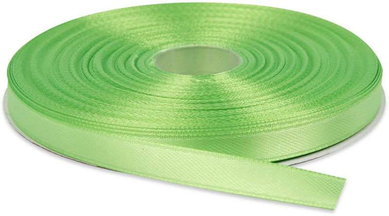 Topenca Supplies 3/8 Inches x 50 Yards Double Face Solid Satin Ribbon Roll, White Arts & Entertainment > Hobbies & Creative Arts > Arts & Crafts > Art & Crafting Materials > Embellishments & Trims > Ribbons & Trim Topenca Supplies Apple Green 3/8" x 50 yards 