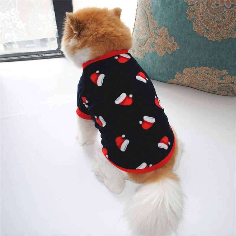 PIXRIY Warm Dog Sweater, Soft Fleece Puppy Clothes Doggie Shirt Winter Outfits Sweatshirt for Small Pets Dogs Cats Chihuahua Teddy Pup Yorkshire