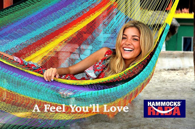 The Ultimate Mayan Relaxation Hammock | Perfect for 1 to 3 People | Comfortable, Beautiful, & Hand Made in The Yucatan | Outdoor & Indoor Hammock Bed | by Hammocks Rada | (Multicolor Family Size) Home & Garden > Lawn & Garden > Outdoor Living > Hammocks HAMMOCKS RADA   