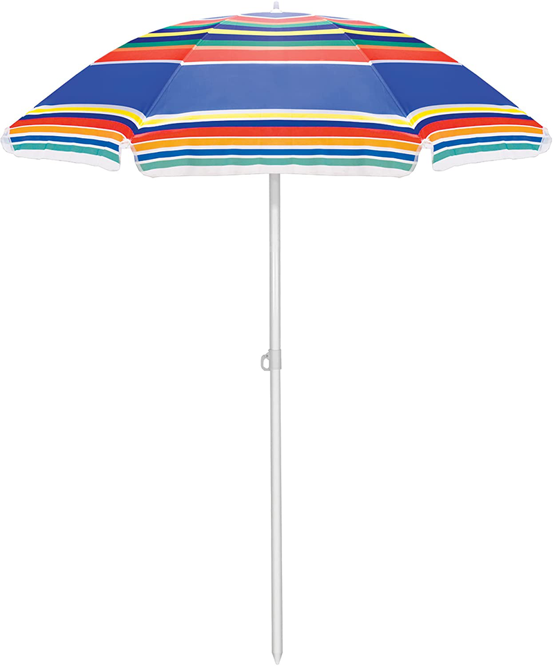 ONIVA - a Picnic Time Brand Outdoor Sunshade Umbrella, Multi-Color Stripe Home & Garden > Lawn & Garden > Outdoor Living > Outdoor Umbrella & Sunshade Accessories ONIVA - a Picnic Time Brand 63-Inch Diameter  
