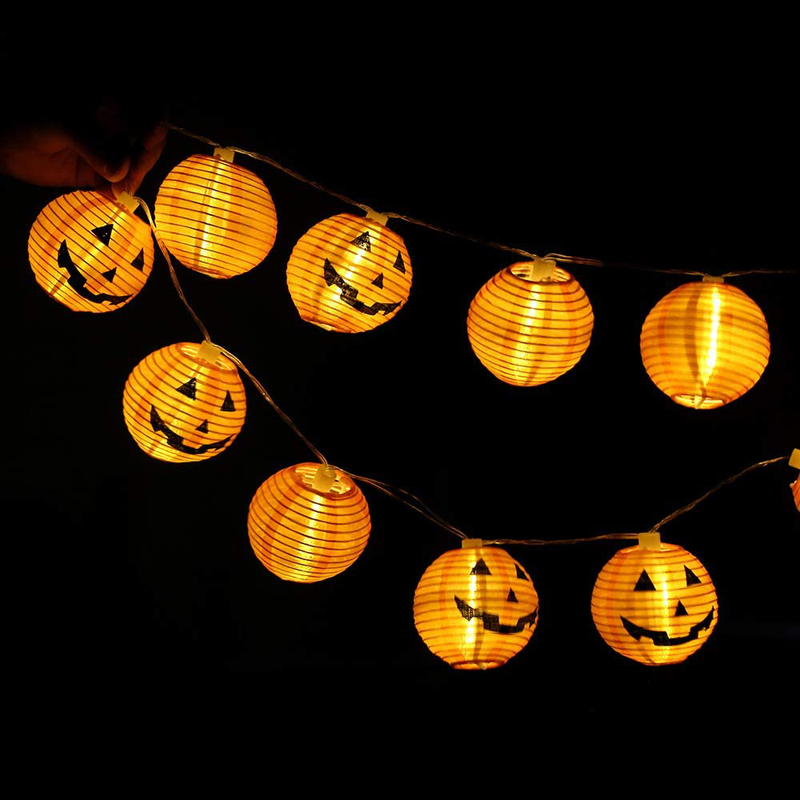 Halloween Lights,Makion Halloween Decorations Fairy Lights 2.5M/8.2FT 10 Led Pumpkin Lanterns Battery Powered String Lights Arts & Entertainment > Party & Celebration > Party Supplies Makion   