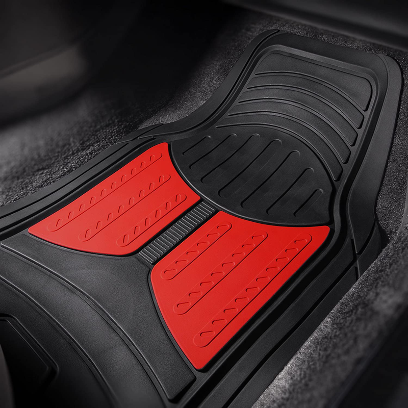 FH Group F11313 Monster Eye Trimmable Floor Mats (Red) Full Set - Universal Fit for Cars Trucks and SUVs Vehicles & Parts > Vehicle Parts & Accessories > Motor Vehicle Parts > Motor Vehicle Seating FH Group   