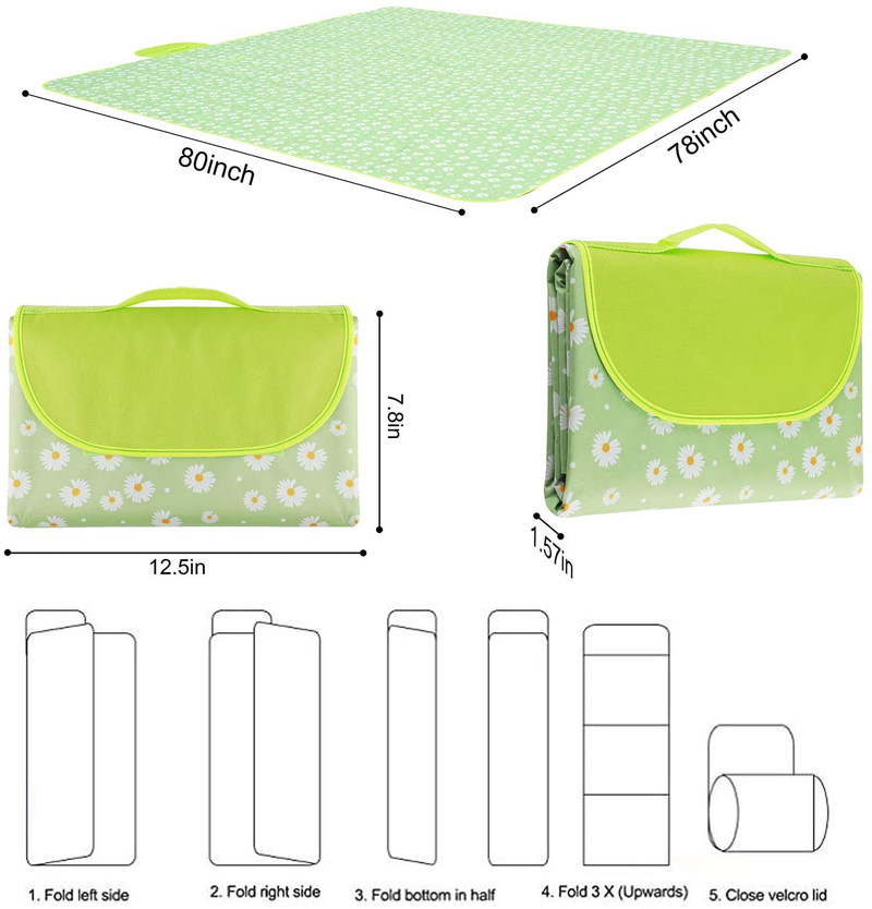 Picnic Blanket, Waterproof & Sand-Free Beach Blanket, Extra Large Outdoor Mat for 4-6 Adults' Picnics, Hiking & Camping Home & Garden > Lawn & Garden > Outdoor Living > Outdoor Blankets > Picnic Blankets FUMISO   