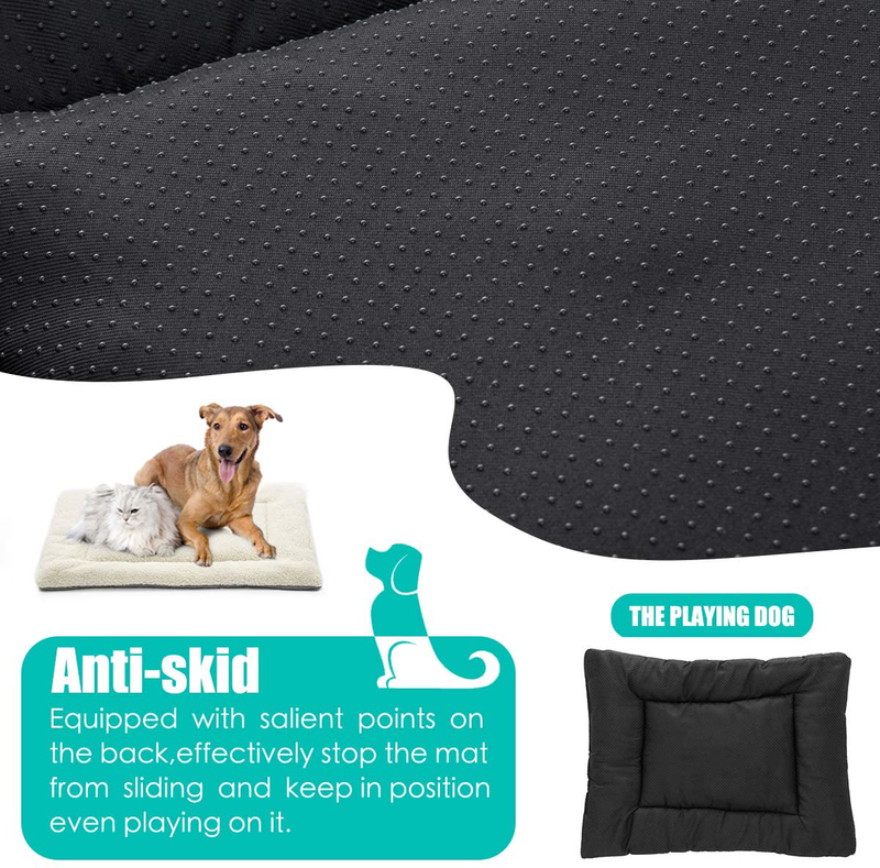 INVENHO Pet Beds for Small, Medium, and Large Dogs and Cats Dog Crate Bed Mat Super Comfort Crate Pad Washable Non-Slip Bottom Mattress Kennel Pad Animals & Pet Supplies > Pet Supplies > Dog Supplies > Dog Beds INVENHO   