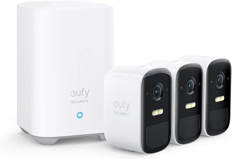 eufy Security, eufyCam 2C 2-Cam Kit, Security Camera Outdoor, Wireless Home Security System with 180-Day Battery Life, HomeKit Compatibility, 1080p HD, IP67, Night Vision, No Monthly Fee Cameras & Optics > Cameras > Surveillance Cameras eufy security 3-Cam Kit  