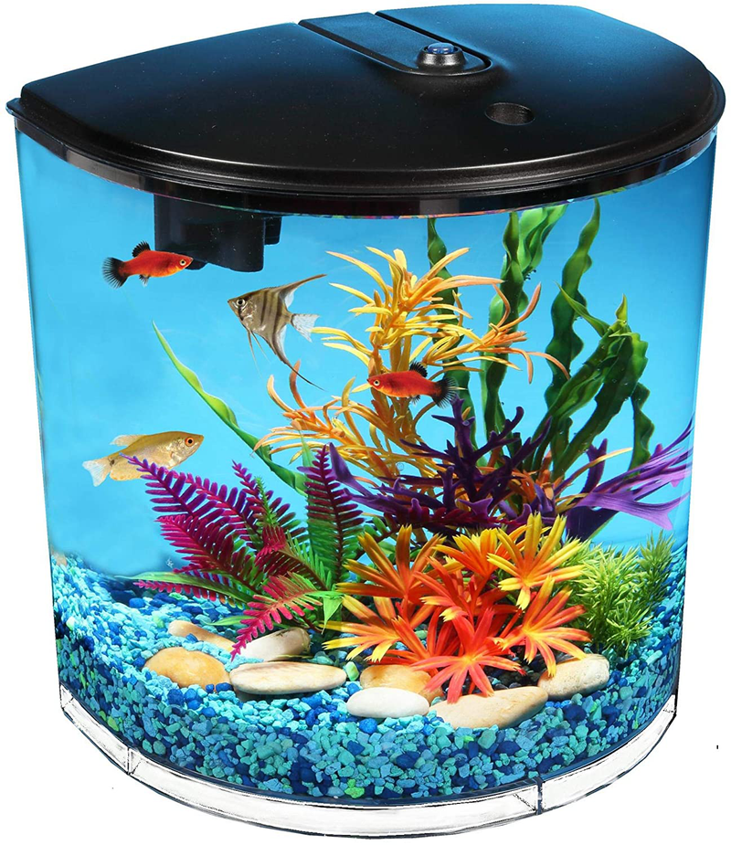 Koller Products AquaView 3.5-Gallon Fish Tank with Power Filter & LED Lighting Animals & Pet Supplies > Pet Supplies > Fish Supplies > Aquariums Koller Products Default Title  