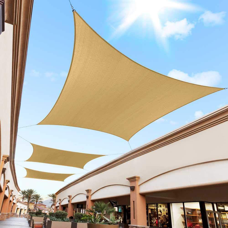 Royal Shade 12' x 16' Beige Rectangle Sun Shade Sail Canopy Outdoor Patio Fabric Shelter Cloth Screen Awning - 95% UV Protection, 200 GSM, Heavy Duty, 5 Years Warranty, We Make Custom Size Home & Garden > Lawn & Garden > Outdoor Living > Outdoor Umbrella & Sunshade Accessories Royal Shade Sand Beige 11' x 18' 