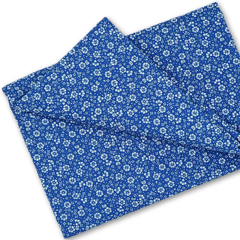 MasterFAB Cotton Fabric by The Yard for Sewing DIY Crafting Fashion Design Printed Floral Washable Cloth Bundles Voile;Full Width cuttable39 x 55inches (100x140cm) (Gray-Blue Spring Flowers) Arts & Entertainment > Hobbies & Creative Arts > Arts & Crafts > Crafting Patterns & Molds > Sewing Patterns RegalTiger Textile Co., Ltd White Floral on Blue  