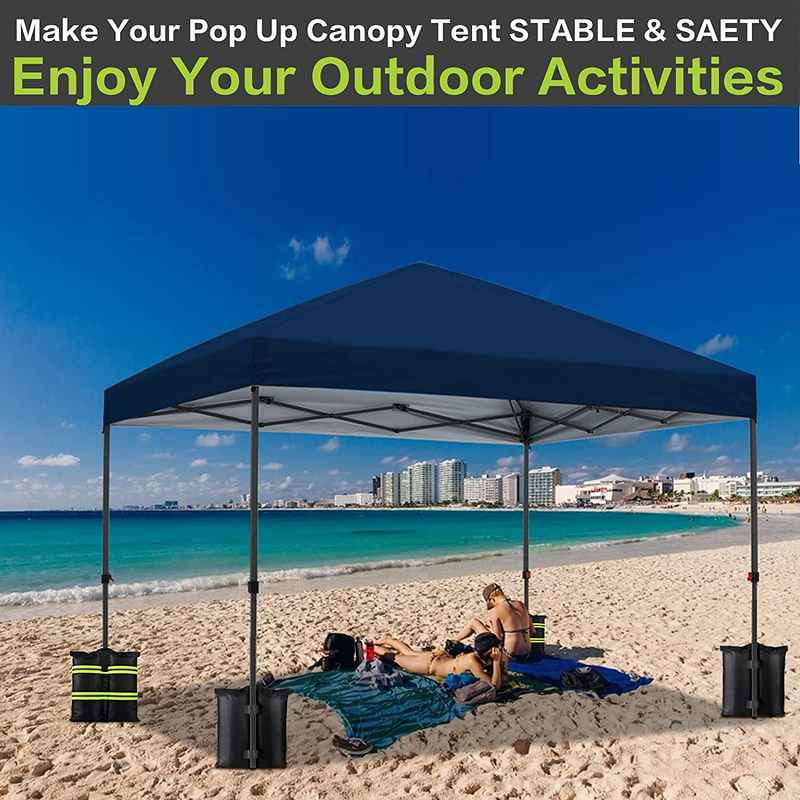 Marsheepy 4 Pack Pop up Canopy Tent Weights Bags, Tent Weights Sand Bags for Legs, Heavy-Duty Sandbag Weight Bags for Ez Pop up Canopy Tent Gazebo Outdoor Instant Canopies, Black (Without Sand) Home & Garden > Lawn & Garden > Outdoor Living > Outdoor Structures > Canopies & Gazebos Marsheepy   