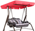 Swing Canopy Cover Set, Waterproof Swing Seat Top Cover Oxford Cloth Outdoor Rainproof Durable Anti Dust Protector, 74.80 x 51.97 x 5.91 inch(Grey) Home & Garden > Lawn & Garden > Outdoor Living > Porch Swings Vikye Red  