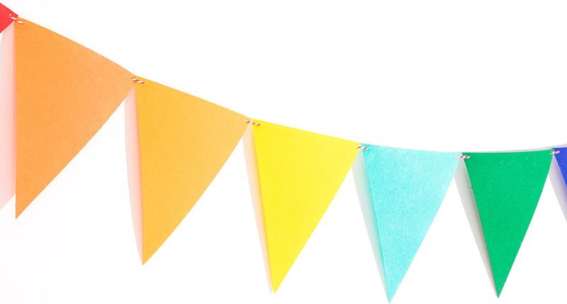 LOVENJOY 2 Assembled Rainbow Banners Felt Bunting Multicolor for Colorful Birthday Party Decorations Home & Garden > Decor > Seasonal & Holiday Decorations& Garden > Decor > Seasonal & Holiday Decorations LOVENJOY   