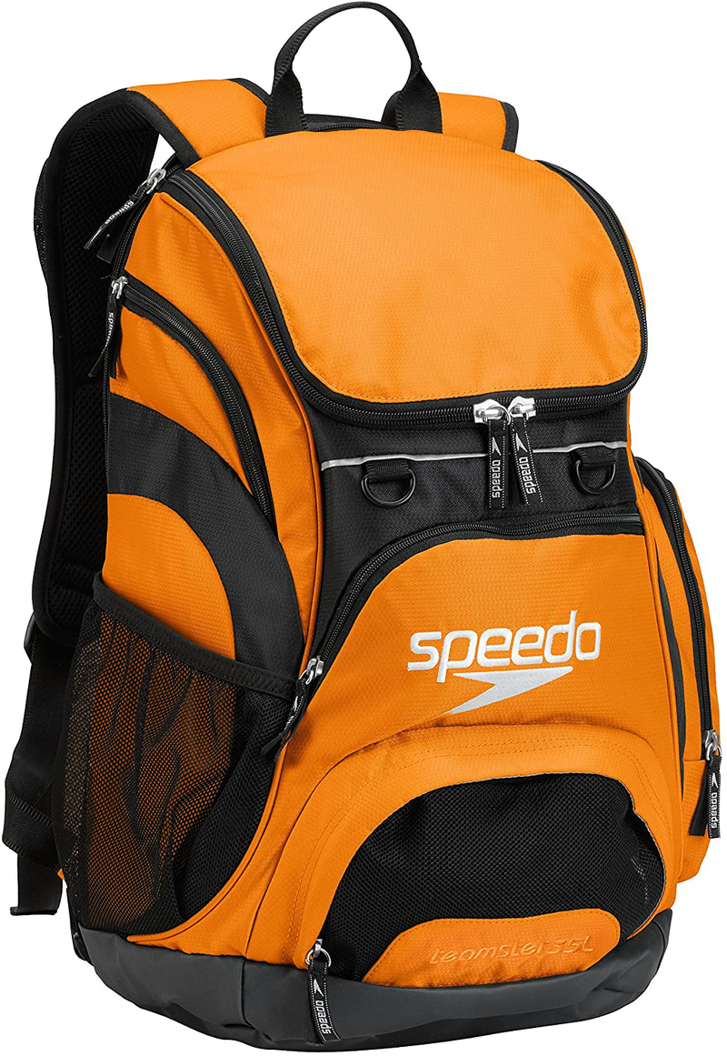 Speedo Large Teamster Backpack 35-Liter, Bright Marigold/Black, One Size Sporting Goods > Outdoor Recreation > Boating & Water Sports > Swimming Speedo Bright Marigold/Black One Size 