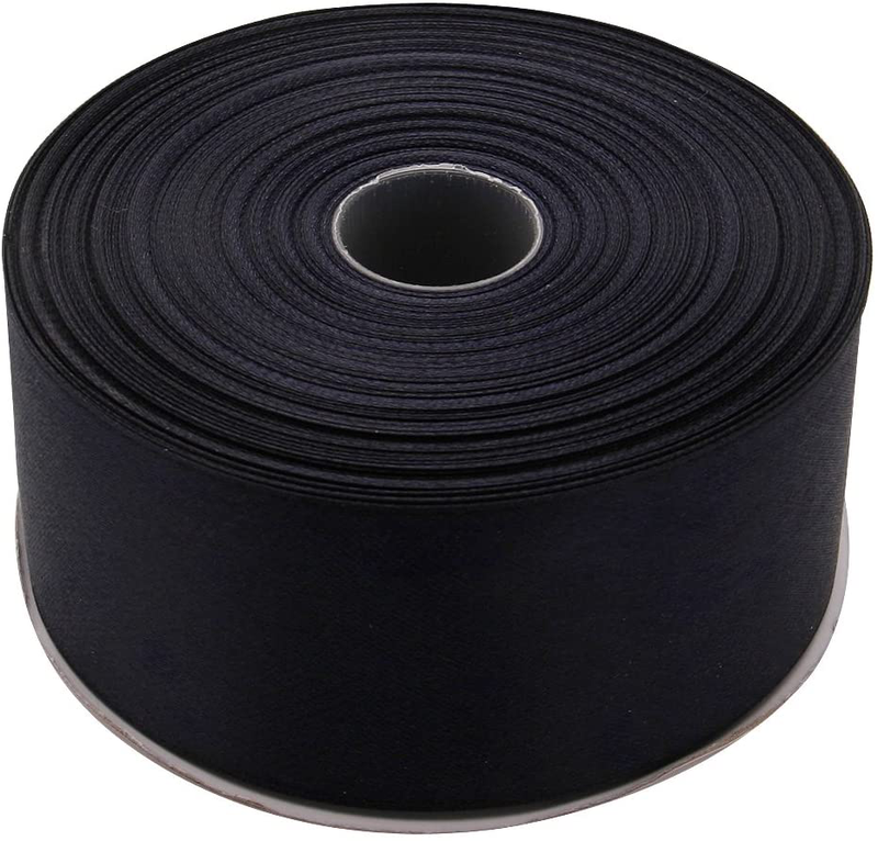 Topenca Supplies 3/8 Inches x 50 Yards Double Face Solid Satin Ribbon Roll, White Arts & Entertainment > Hobbies & Creative Arts > Arts & Crafts > Art & Crafting Materials > Embellishments & Trims > Ribbons & Trim Topenca Supplies Navy Blue 2" x 50 yards 