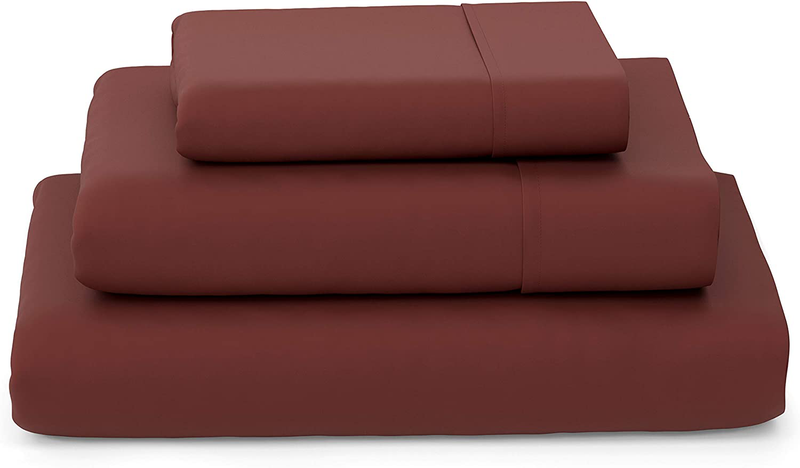 Cosy House Collection Luxury Bamboo Bed Sheet Set - Hypoallergenic Bedding Blend from Natural Bamboo Fiber - Resists Wrinkles - 4 Piece - 1 Fitted Sheet, 1 Flat, 2 Pillowcases - King, White Home & Garden > Linens & Bedding > Bedding Cosy House Collection Burgundy Twin 