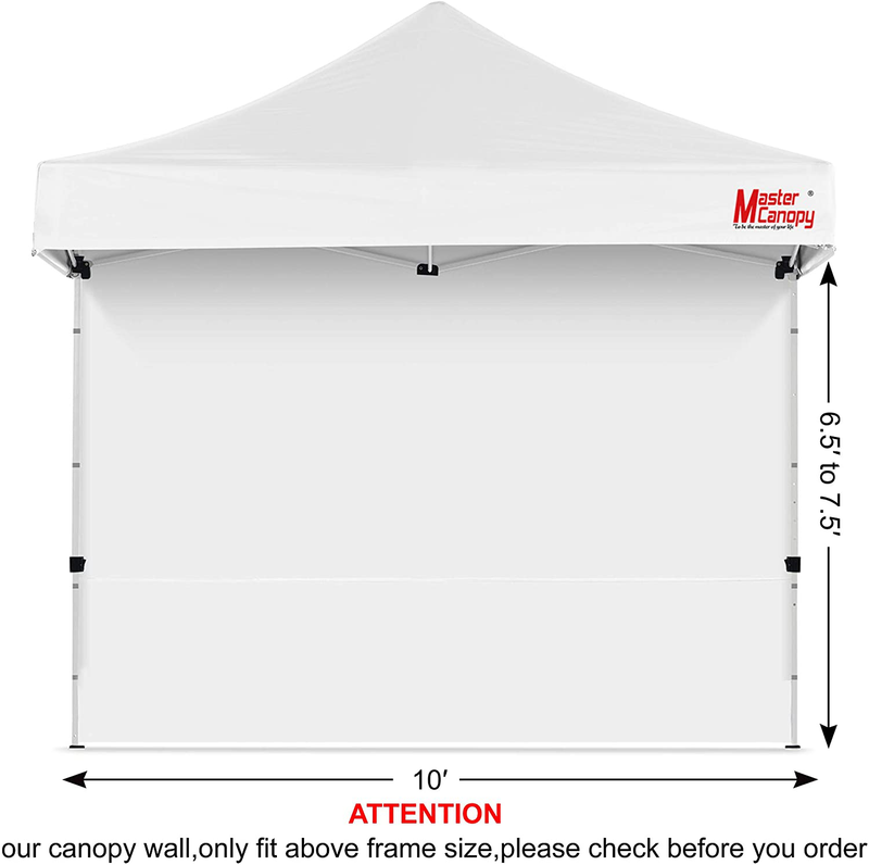 MASTERCANOPY Instant Canopy Tent Sidewall for 10x10 Pop Up Canopy, 1 Piece, White Home & Garden > Lawn & Garden > Outdoor Living > Outdoor Structures > Canopies & Gazebos MASTERCANOPY   