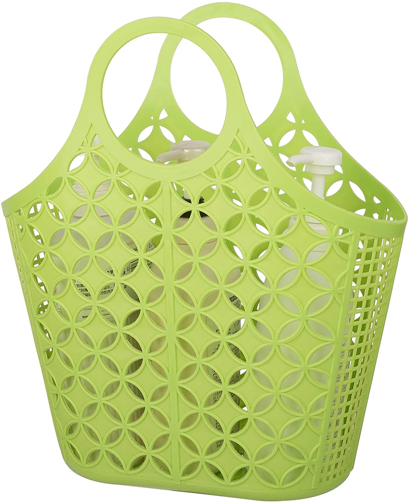 Portable Storage Basket, Plastic Storage Bins with Handle for Dorm, Bathroom, Garden, Cleaning Supplies, Blue Sporting Goods > Outdoor Recreation > Camping & Hiking > Portable Toilets & Showers Andmey Green-1  
