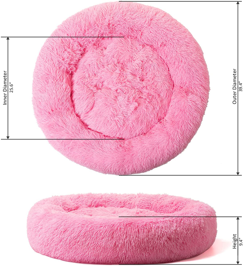 Dancewhale Cat Bed Donut Cuddler, Flurry Warming round Plush Cushion Mat for Small Medium Large Dogs and Cats, Indoor Sleeping Bed Animals & Pet Supplies > Pet Supplies > Dog Supplies > Dog Beds DanceWhale   