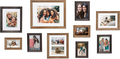 Kate and Laurel Bordeaux Gallery Wall Kit, Set of 10 with Assorted Size Frames in 3 Different Finishes - White Wash, Charcoal Gray, and Rustic Gray Home & Garden > Decor > Picture Frames Kate and Laurel Brown/Gray 10 Piece 