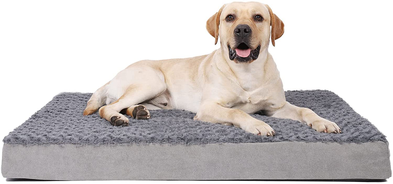 GOHOO PET Memory Foam Dog Bed with Cooling Gel, Orthopedic Joint Relief Dog Crate Mat, Removable Machine Washable Cover & Waterproof Lining , for Small Medium Large Pets Animals & Pet Supplies > Pet Supplies > Dog Supplies > Dog Beds GOHOO PET   
