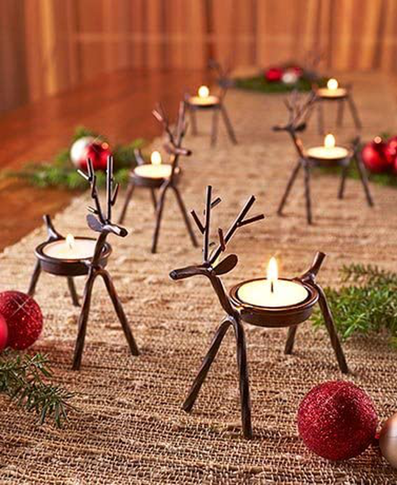 Set of 6 Reindeer Tea Light Holders Home & Garden > Decor > Home Fragrance Accessories > Candle Holders LTD   