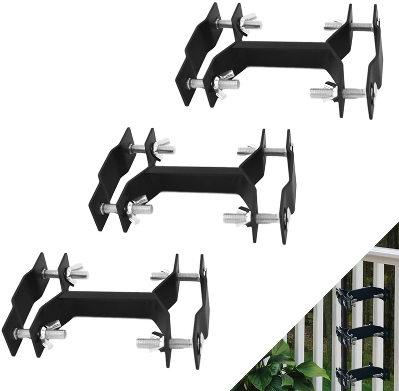 Homydom Deck Umbrella Clamp Outdoor Universal Patio Umbrella/Torch Mount Holder Attaches to Railing Maximizing Patio Space, 3 Pack Black Home & Garden > Lawn & Garden > Outdoor Living > Outdoor Umbrella & Sunshade Accessories Homydom Use for an umbrella shaft up to 2 inch thick  