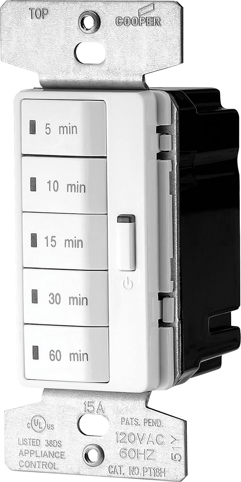 EATON PT18M-W-K Accell Core Programmable Timer, 120 V, 5, 10, 15, 30, 60 Min Off, White Home & Garden > Lighting Accessories > Lighting Timers EATON   