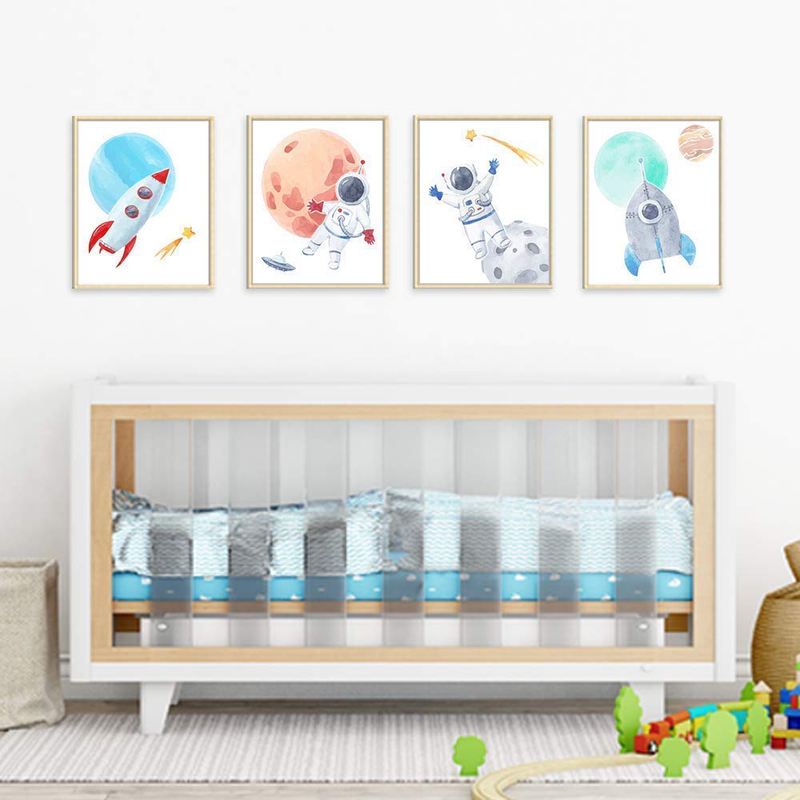 Kids Space Decor Art Prints (Set of 4) - Unframed - 8x10s Home & Garden > Decor > Seasonal & Holiday Decorations DREAM BIG PRINTABLES   