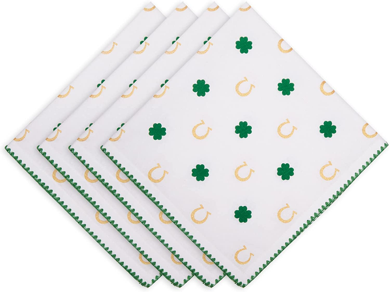 DII St. Patrick'S Day Collection Tabletop, Table Runner, 14X74", Shamrock Arts & Entertainment > Party & Celebration > Party Supplies DII Clover Horseshoe Napkin Set, 20x20" 