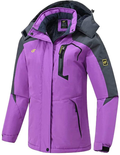 Pdbokew Women's Skiing Snowboarding Jackets Fleece Hood Mountain Snow Coat  Pdbokew Purple Small 