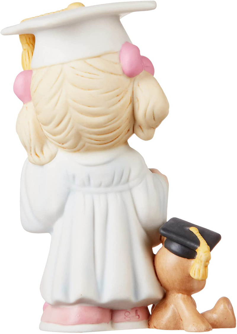 Precious Moments I Did It Graduation Girl With Teddy Bear Bisque Porcelain Home Decor Collectible Figurine 173014 Home & Garden > Decor > Seasonal & Holiday Decorations Precious Moments   