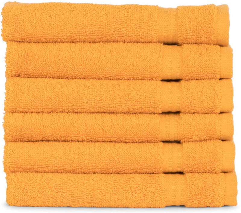 TowelSelections Sunshine Collection Soft Towels 100% Turkish Cotton 6 Washcloths Marigold Home & Garden > Linens & Bedding > Towels KOL DEALS   