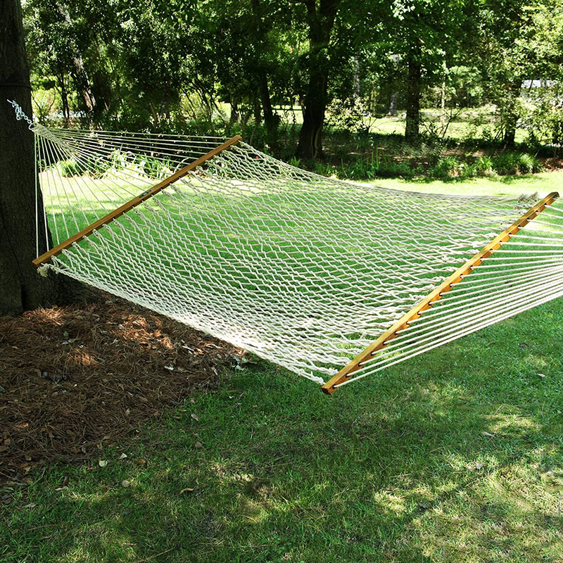 Original Pawleys Island 13DCOT Large Oatmeal DuraCord Rope Hammock with Free Extension Chains & Tree Hooks, Handcrafted in The USA, Accommodates 2 People, 450 LB Weight Capacity, 13 ft. x 55 in. Home & Garden > Lawn & Garden > Outdoor Living > Hammocks Original Pawleys Island   