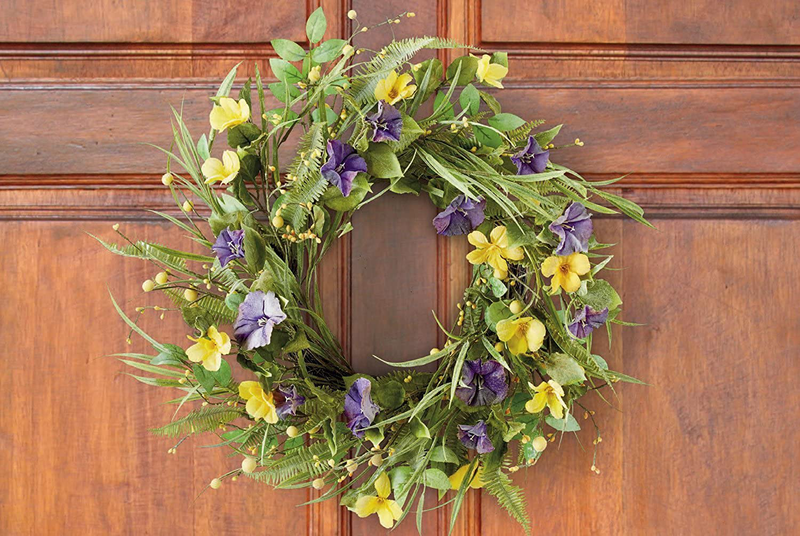 DII Decorative Seasonal Wreath Spring/Summer, Front Door or Indoor Wall Décor, 22", Wild Flowers Home & Garden > Plants > Flowers DII   