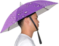 NEW-Vi Umbrella Hat, 25 inch Hands Free Umbrella Cap for Adults and Kids, Fishing Golf Gardening Sunshade Outdoor Headwear (Blue/Silver 2 Pcs)