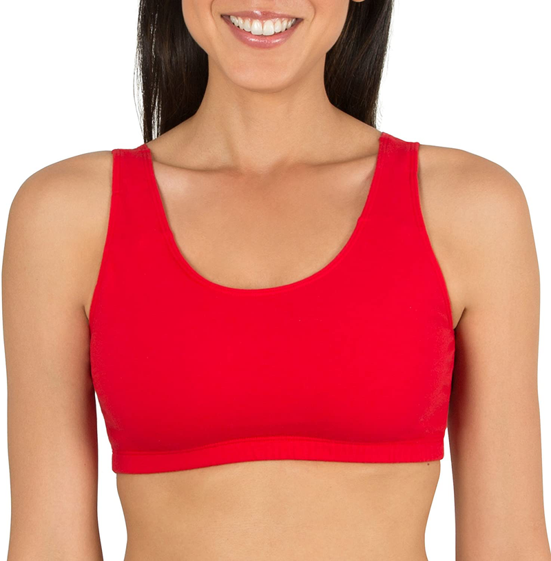 Fruit of the Loom Women's Built Up Tank Style Sports Bra Apparel & Accessories > Clothing > Underwear & Socks > Bras Fruit of the Loom Red Hot/White/Black 38 
