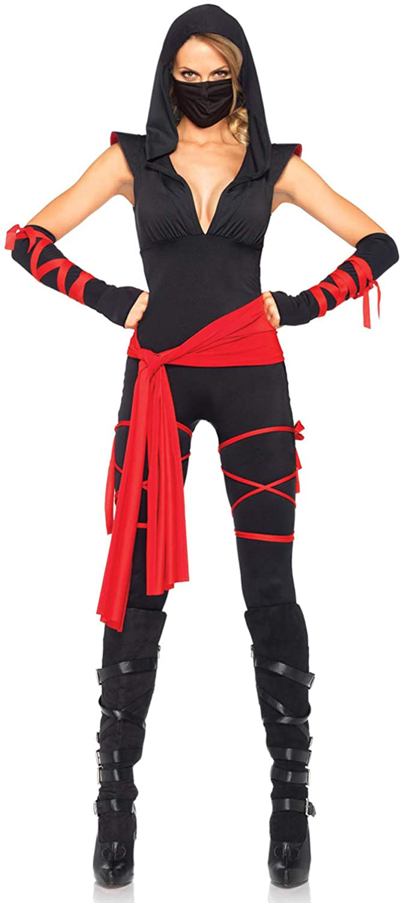 Leg Avenue 4 Piece Deadly Ninja Set Apparel & Accessories > Costumes & Accessories > Costumes KOL DEALS Women's Small 
