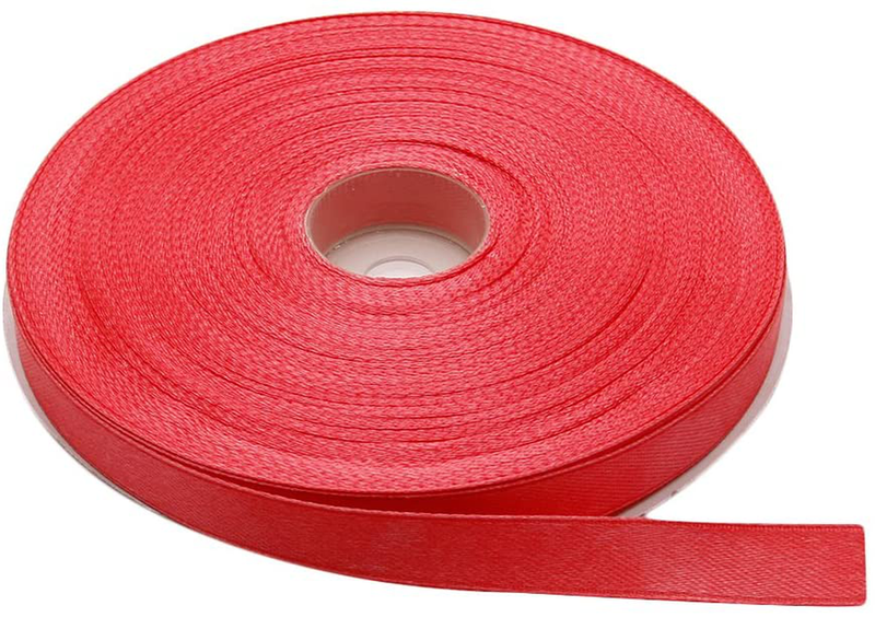 Topenca Supplies 3/8 Inches x 50 Yards Double Face Solid Satin Ribbon Roll, White Arts & Entertainment > Hobbies & Creative Arts > Arts & Crafts > Art & Crafting Materials > Embellishments & Trims > Ribbons & Trim Topenca Supplies Coral 3/8" x 50 yards 