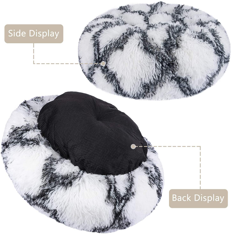 INVENHO Orthopedic Dog Bed Cat Bed for Small Medium Dogs Pet Bed Donut Cuddler round Soft Calming Bed, Self Warming and Washable Sleeping Bed (16''/20''/23''/30'')  INVENHO   