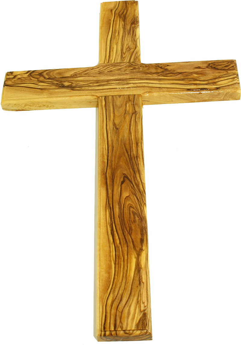 Olive wood Cross/Crucifix with sample from the Holy Land (5 Inches) Home & Garden > Decor > Artwork > Sculptures & Statues Holy Land Market 14 Inches Plain  