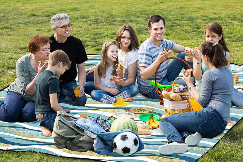 Extra-Large Picnic Blanket Outdoor Waterproof Camping Mat, Cute Beach Blankets Padded and Oversized (79 Inch x 79 Inch) Lawn Blanket, Foldable and Portable Picnic Accessories by Magimate Home & Garden > Lawn & Garden > Outdoor Living > Outdoor Blankets > Picnic Blankets Magimate   