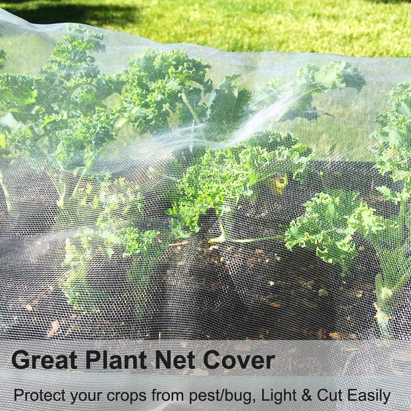Huouo Garden Insect Netting Pest Barrier, Edge Stitch 10'X10' Garden Mesh Mosquito Bird Cicada Butterfly Bug Netting for Plants Trees Fruits Vegetables Crops Row Covers Patio Screen Barrier Net Sporting Goods > Outdoor Recreation > Camping & Hiking > Mosquito Nets & Insect Screens Huouo   