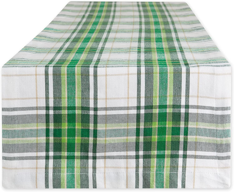 DII St. Patrick'S Day Collection Tabletop, Table Runner, 14X74", Shamrock Arts & Entertainment > Party & Celebration > Party Supplies DII St. Paddy Plaid Table Runner, 14x108" 