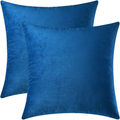 Mixhug Decorative Throw Pillow Covers, Velvet Cushion Covers, Solid Throw Pillow Cases for Couch and Bed Pillows, Burnt Orange, 20 x 20 Inches, Set of 2 Home & Garden > Decor > Chair & Sofa Cushions Mixhug Blue 18 x 18 Inches, 2 Pieces 