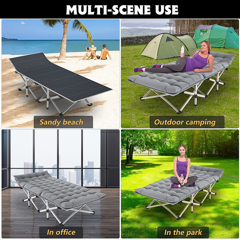 Slsy Folding Camping Cot, Folding Cot Camping Cot for Adults Portable Folding Outdoor Cot with Carry Bags for Outdoor Travel Camp Beach Vacation Sporting Goods > Outdoor Recreation > Camping & Hiking > Camp Furniture Slsy   