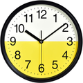 Plumeet Black Wall Clock - 10" Non Ticking Quartz Silent Wall Clocks - Simple Design Wall Clocks for Living Room Decor - Battery Operated (Black Face) Home & Garden > Decor > Clocks > Wall Clocks Plumeet Yellow White  